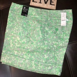 Mint green & silver NY & Co. 4” shorts